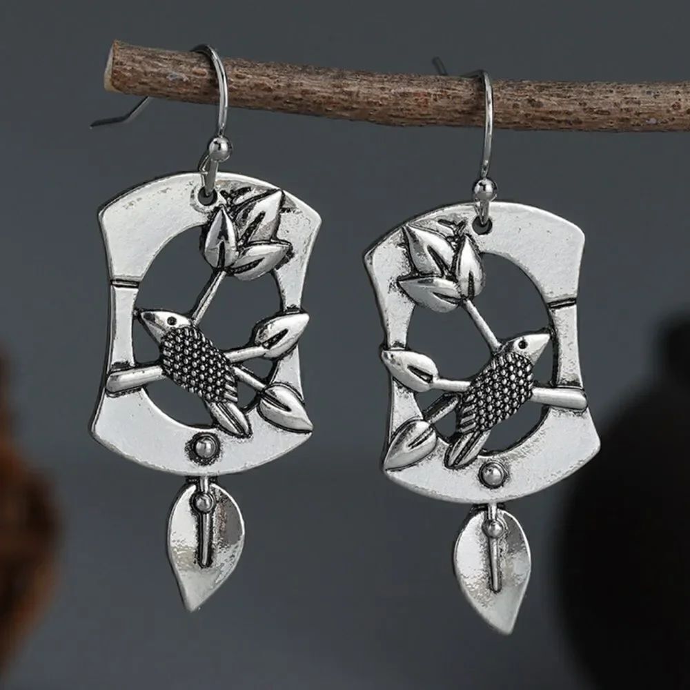 boho bird earrings #987